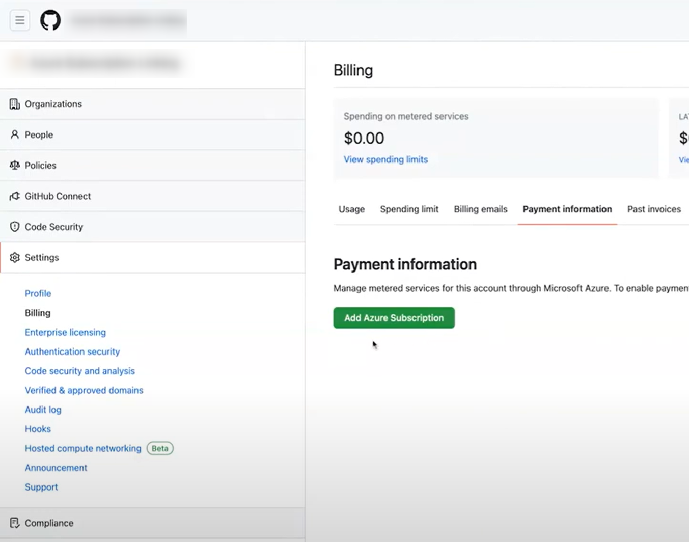 Add Azure Subscription