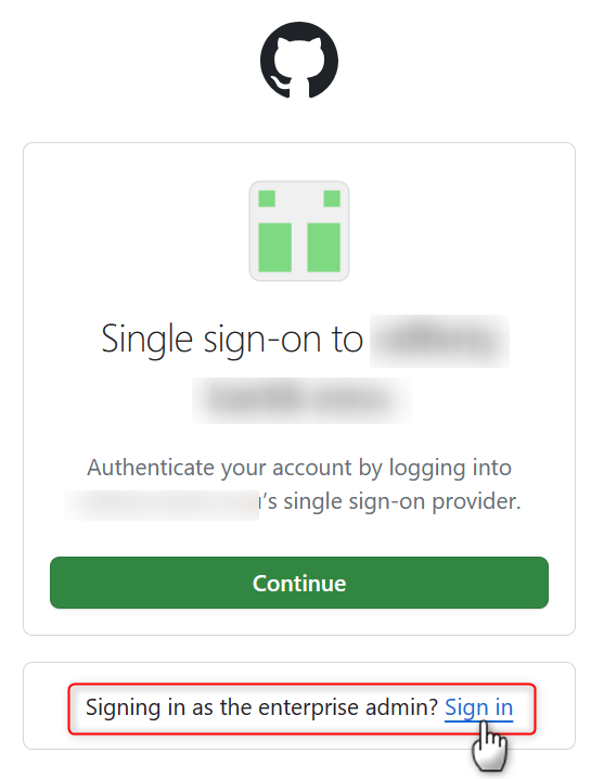 Sign in as the enterprise admin