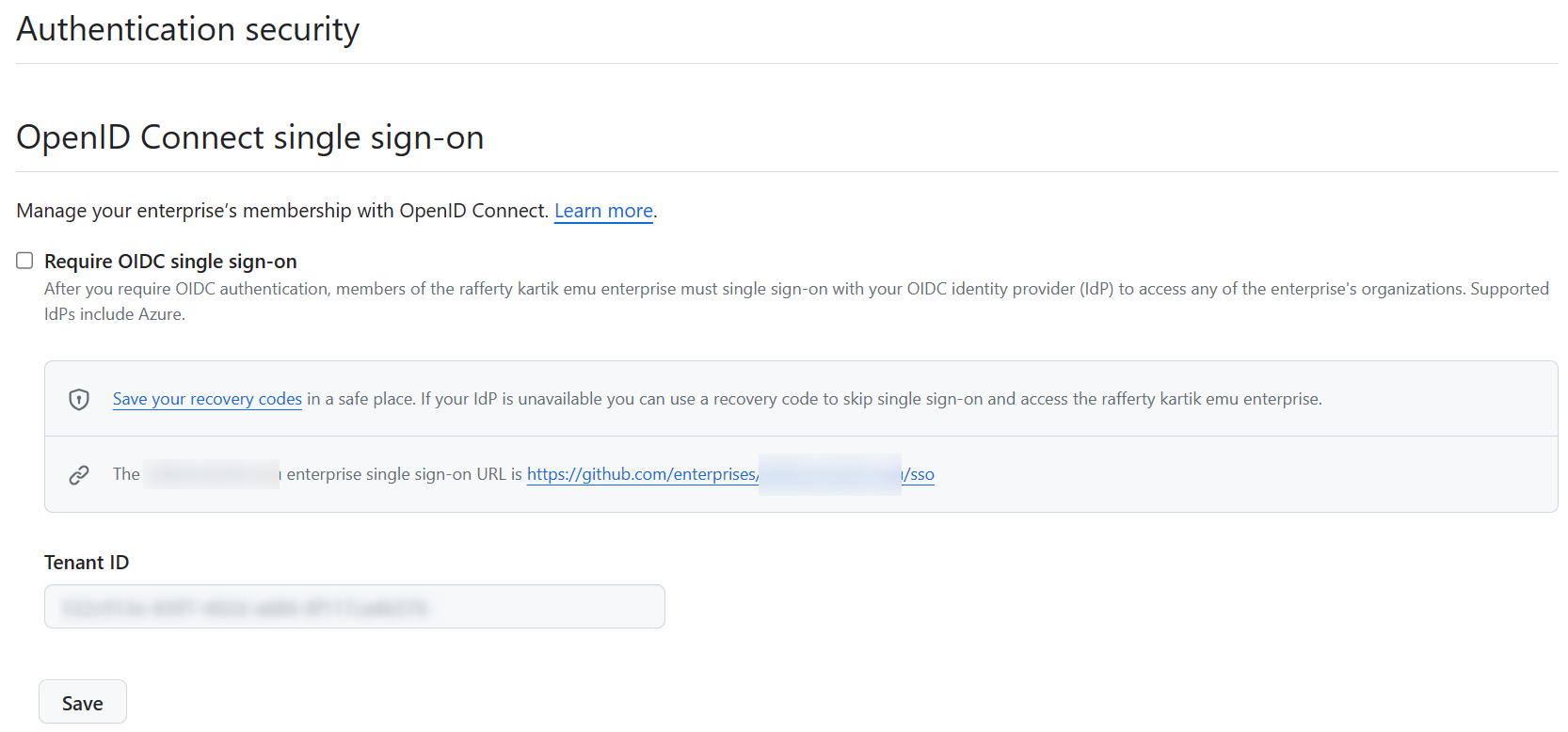 Disable OIDC