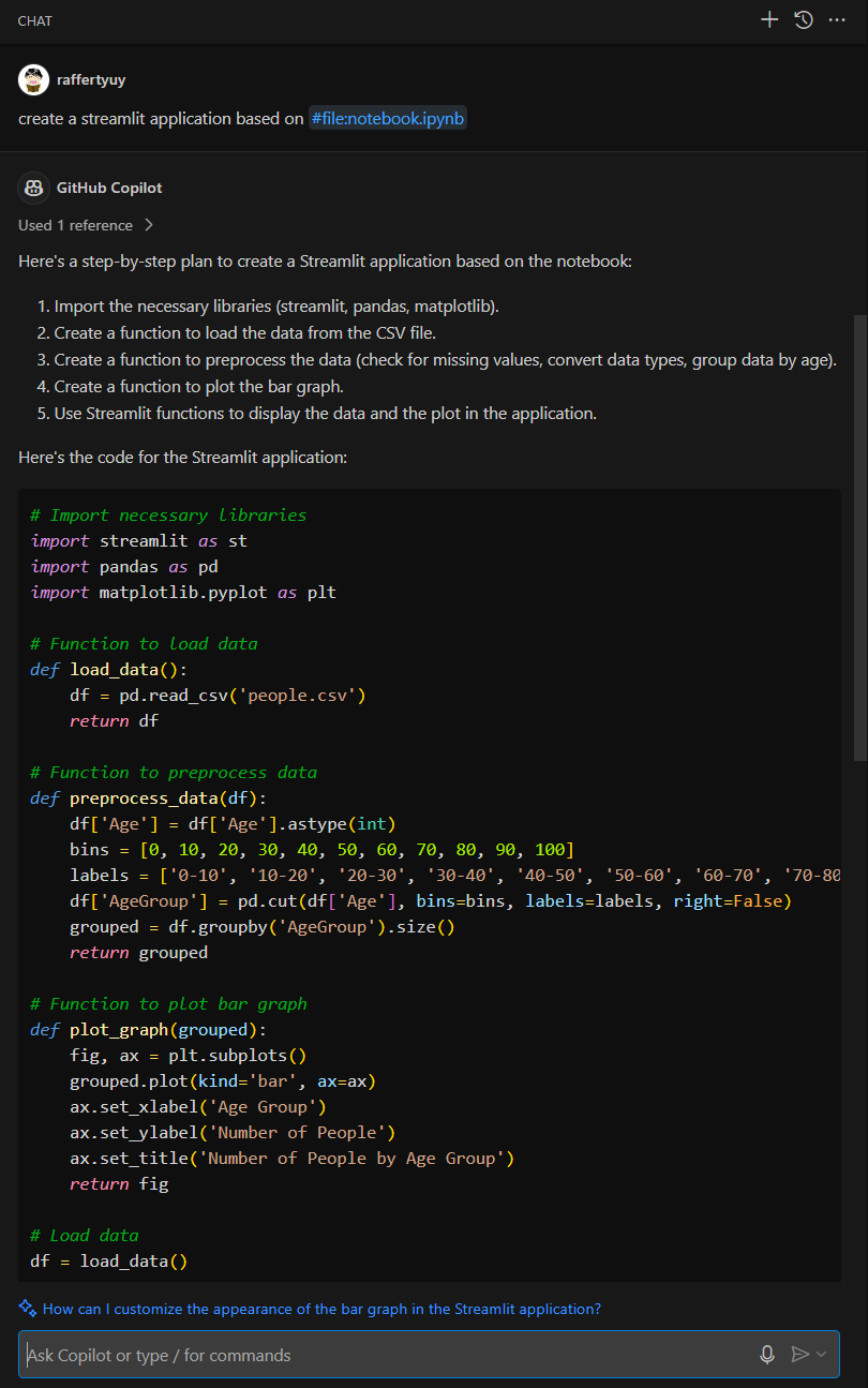 New Streamlit App Prompt