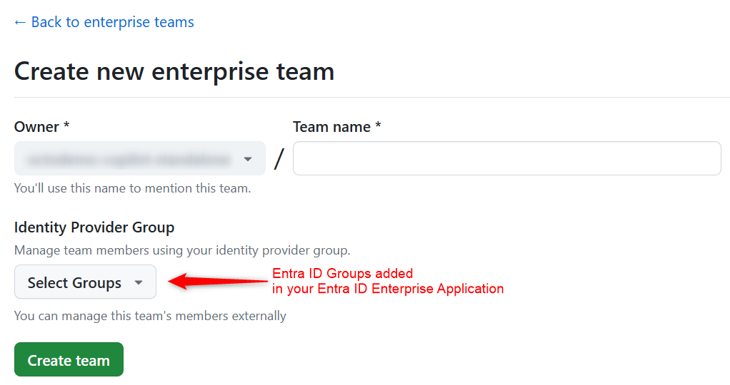 New enterprise team