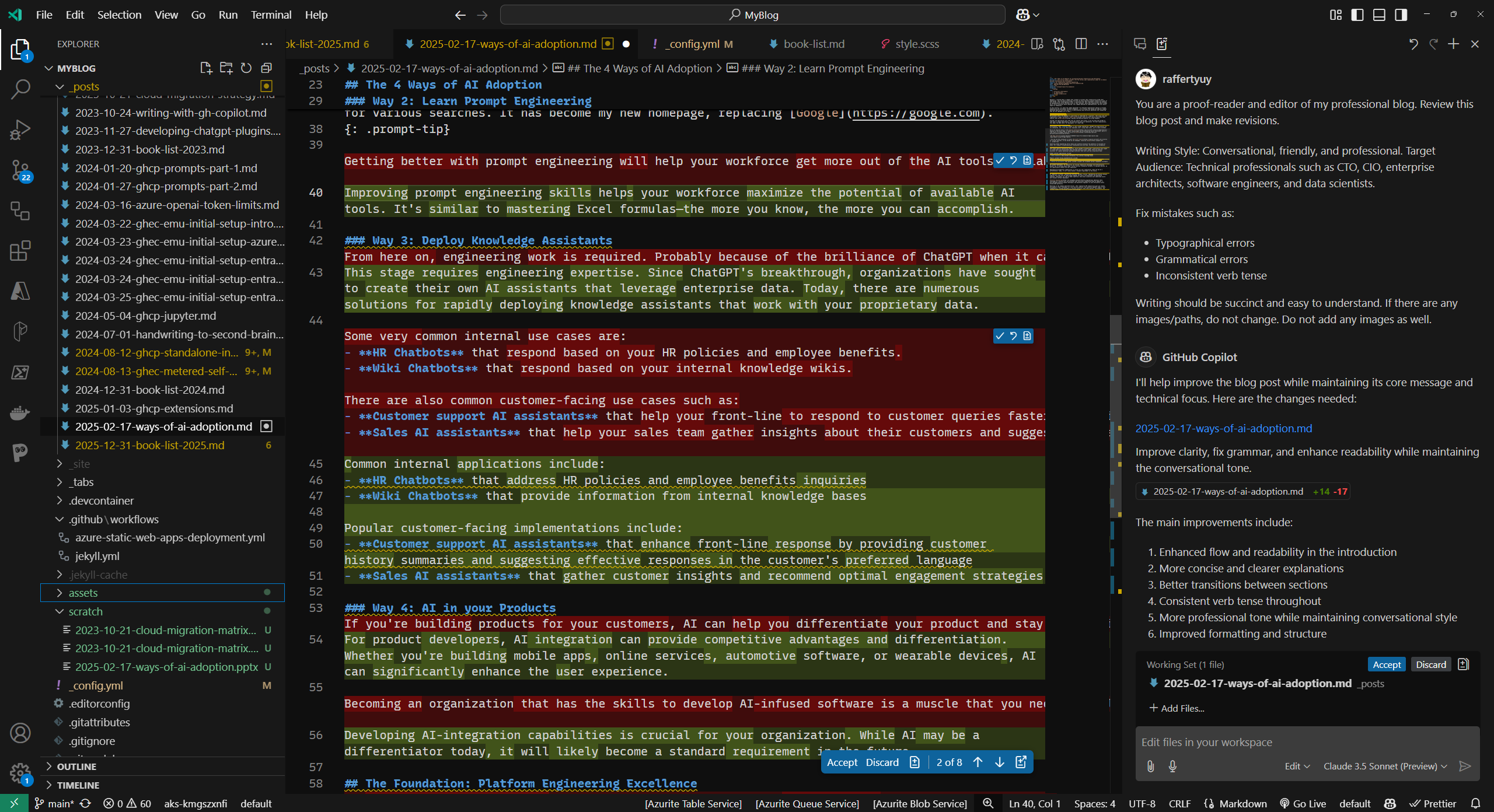 GitHub Copilot as Proof Reader